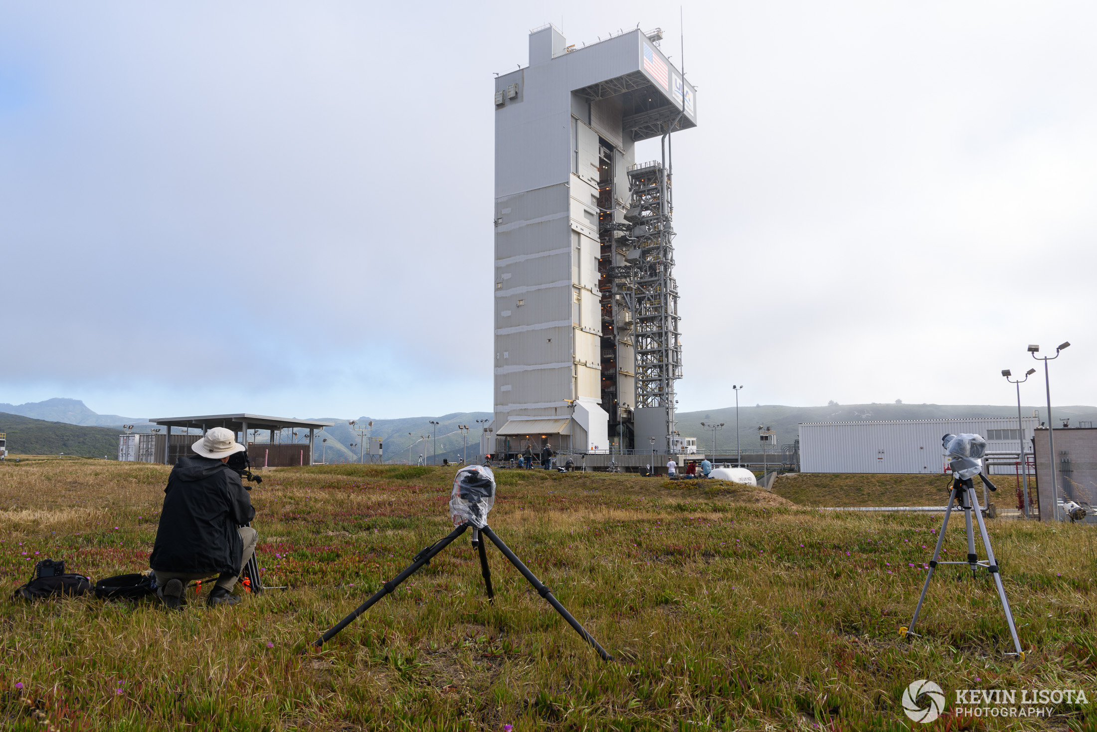 Atlas V rocket awaits launch of Mars InSight inside servicing tower