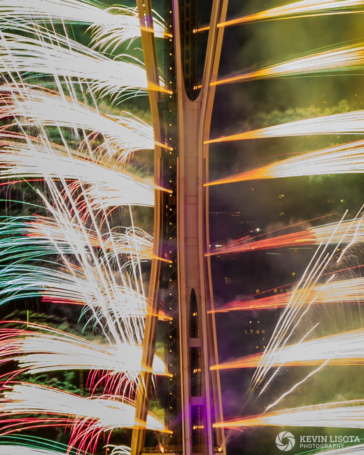 New Year's fireworks at the Space Needle