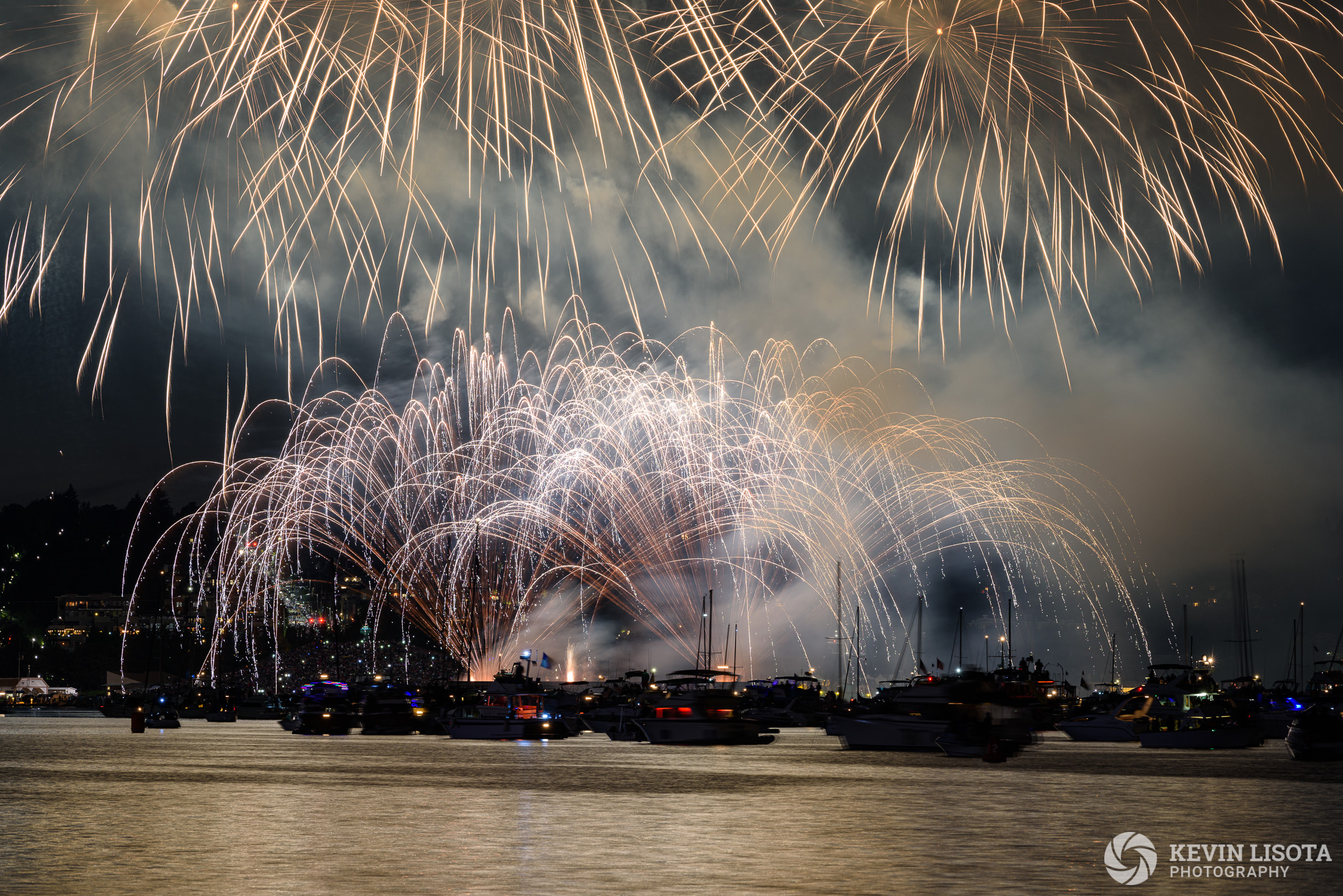 Seattle Fireworks from Lake Union Park 2017