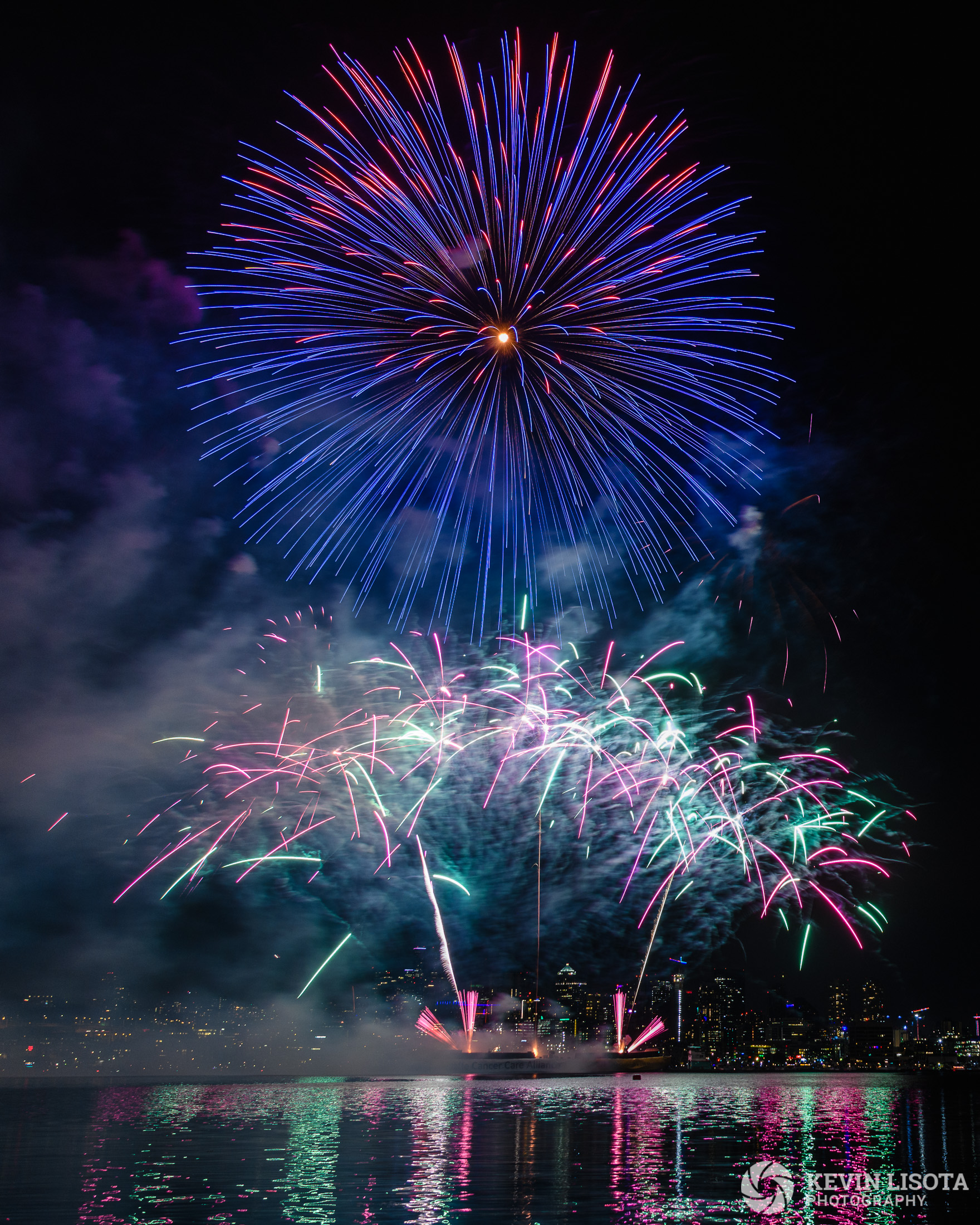 Seattle 4th of July Fireworks from Gas Works Park 2018