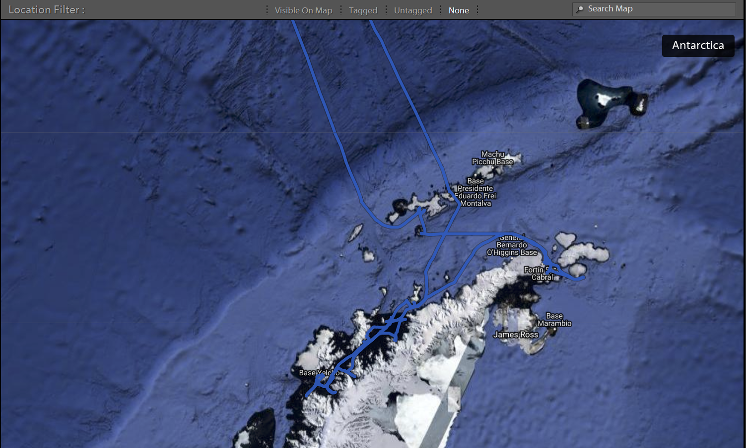 Lightroom Map module tracklog